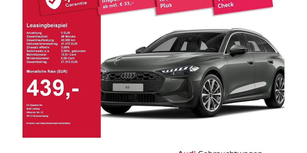 Audi A5 18.832 km 47.470 &euro; Plattling 94447