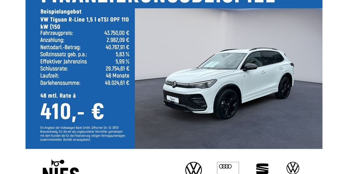 VW Tiguan 4.500 km 43.750 &euro; Braunschweig 38122