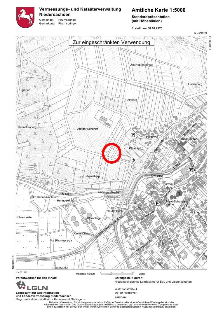 Gebotsverfahren: Waldgrundstück mit ehemaligem Trinkwasserbehälter in Rhumspringe (Landkreis Göttingen) zu verkaufen zimmer