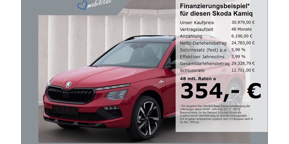 Skoda Kamiq 1.070 km 30.979 &euro; Ruhstorf 94099