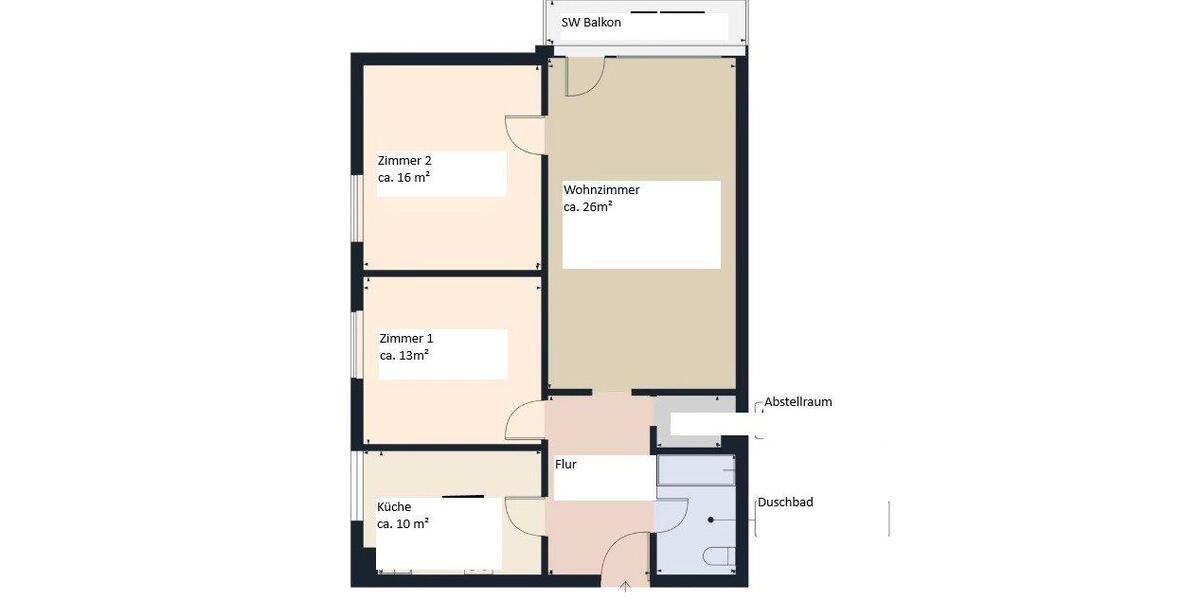 Etagenwohnung Saarbrücken Dudweiler - 3 Zimmer, 80 m&sup2;, 125.000&euro; | Angebot:27260864