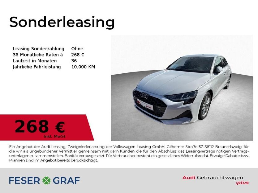 Audi A3 19.200 km 33.890 € Burgoberbach 91595