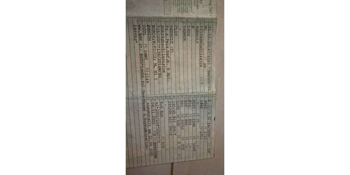 Renault Clio 94.945 km 7.500 &euro; berlin 12107