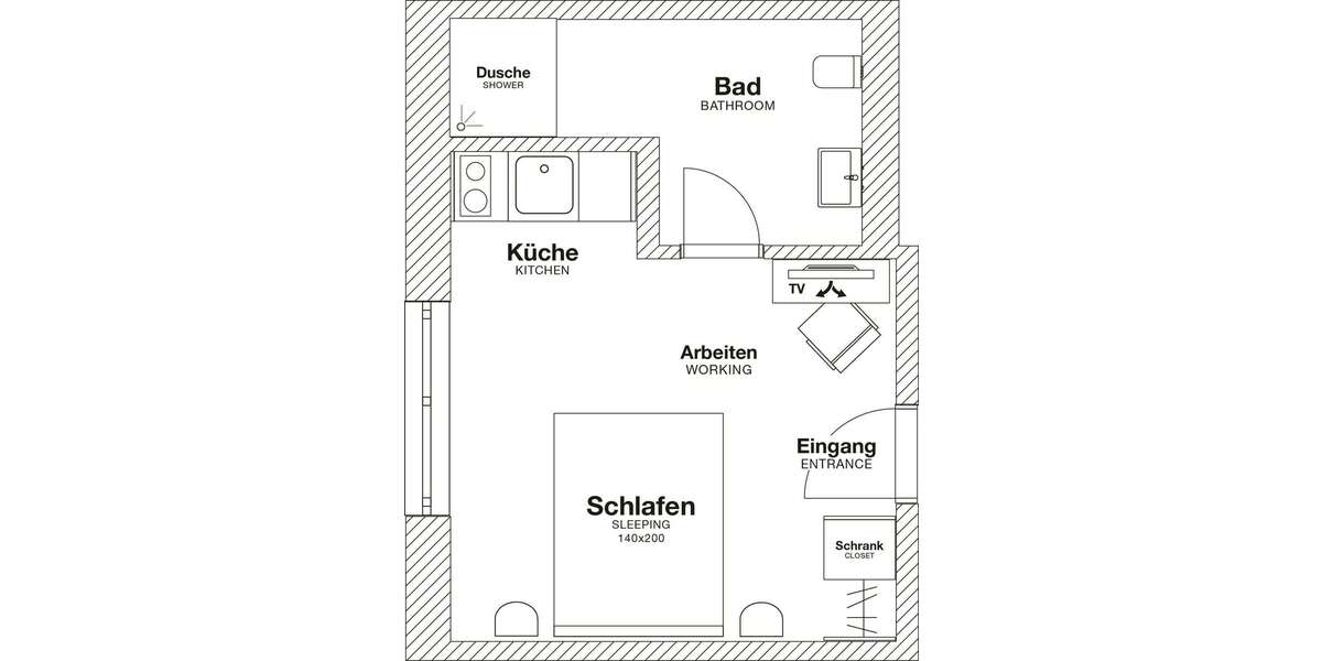 Wohnen auf Zeit in Wolfsburg 1.190 € 1 zimmer