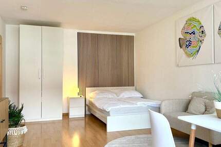 Vollmöblierte 1-Zimmer-Wohnung mit Balkon & TG-Stellplatz - Nähe MTU, ZF, Airbus & DHBW! 1 zimmer