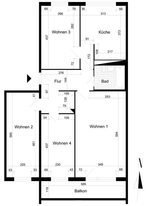 Wohnung zum Mieten in Magdeburg 470 € 81.7 m²
