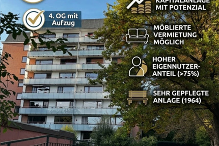 Wohnung Norderstedt Garstedt - 2 Zimmer, 55 m&sup2;, 205.000&euro; | Angebot:25417474