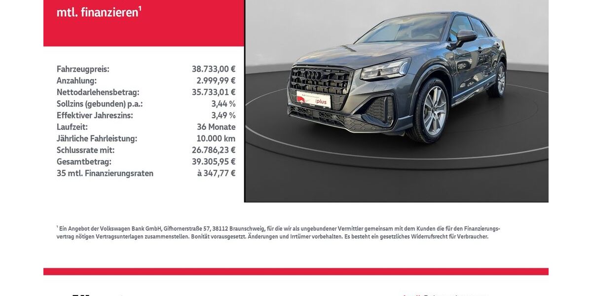 Audi Q2 9.337 km 38.733 € Nordhausen 99734