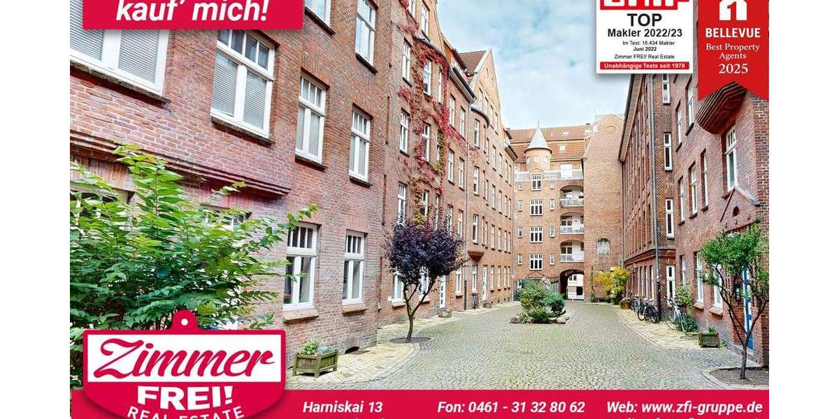 Etagenwohnung Flensburg Neustadt - 2 Zimmer, 40 m&sup2;, 125.000&euro; | Angebot:25301755