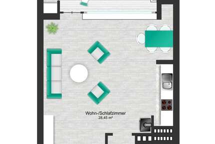 Wohnung Düsseldorf Oberbilk Oberbilk - 1 Zimmer, 46 m&sup2;, 156.000&euro; | Angebot:27130393