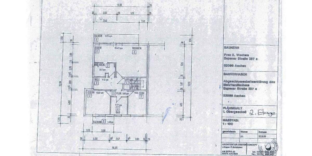 Etagenwohnung Aachen Aachen-Mitte - 3 Zimmer, 94 m&sup2;, 1.034&euro; | Angebot:24228838