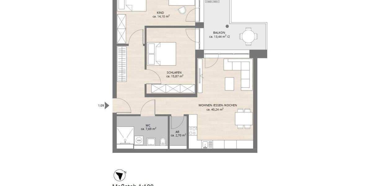 Etagenwohnung Fürth Innenstadt - 3 Zimmer, 85 m&sup2;, 1.585&euro; | Angebot:24039959