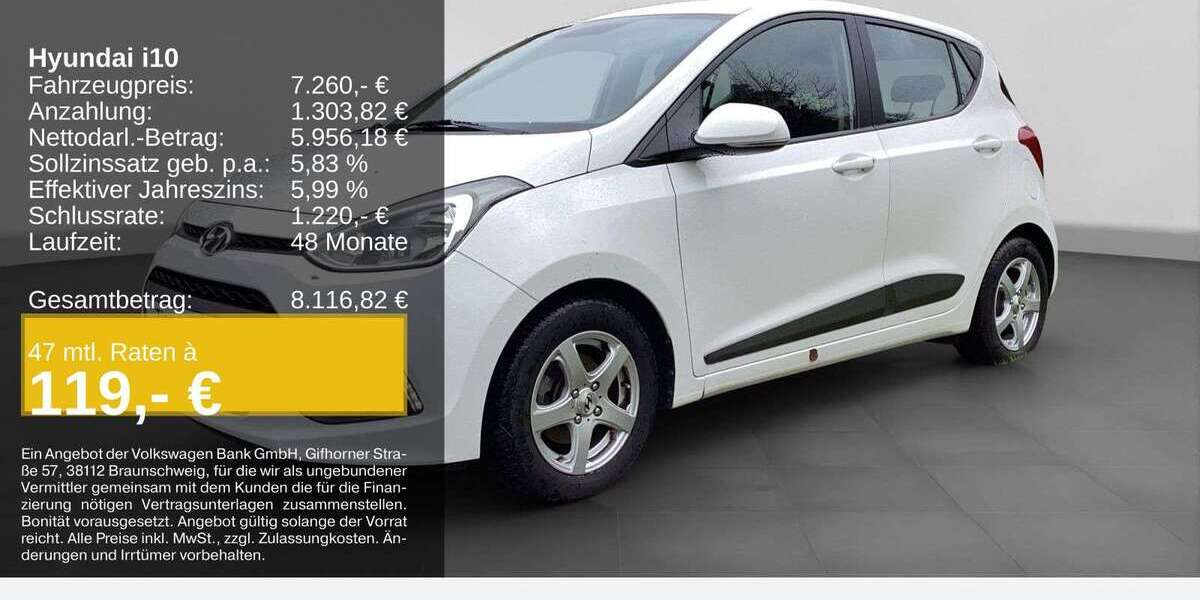 Hyundai i10 78.076 km 6.980 &euro; Remscheid 42857