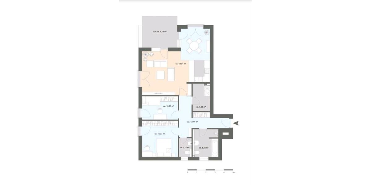 Dachgeschoßwohnung Edewecht - 3 Zimmer, 101 m&sup2;, 339.000&euro; | Angebot:26447266