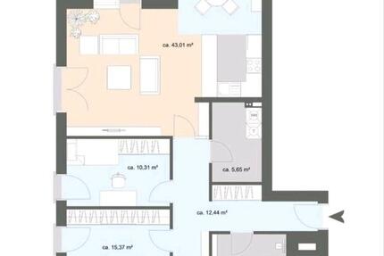 Wohnung Edewecht - 3 Zimmer, 101 m&sup2;, 339.000&euro; | Angebot:26447266