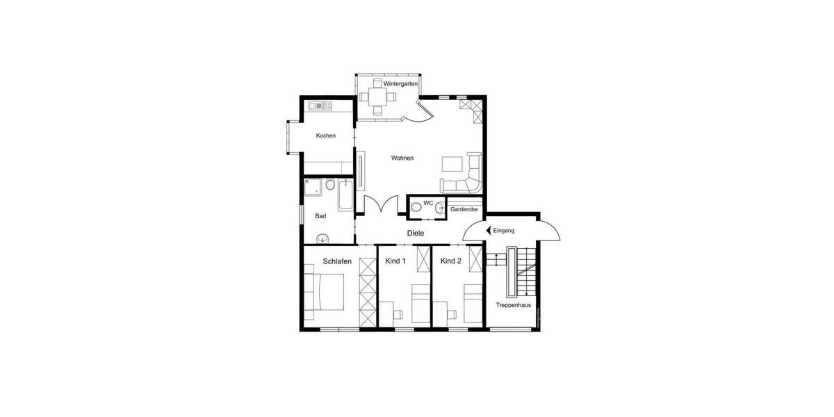 Etagenwohnung Steinhagen Amshausen - 4 Zimmer, 95 m&sup2;, 269.000&euro; | Angebot:26840929