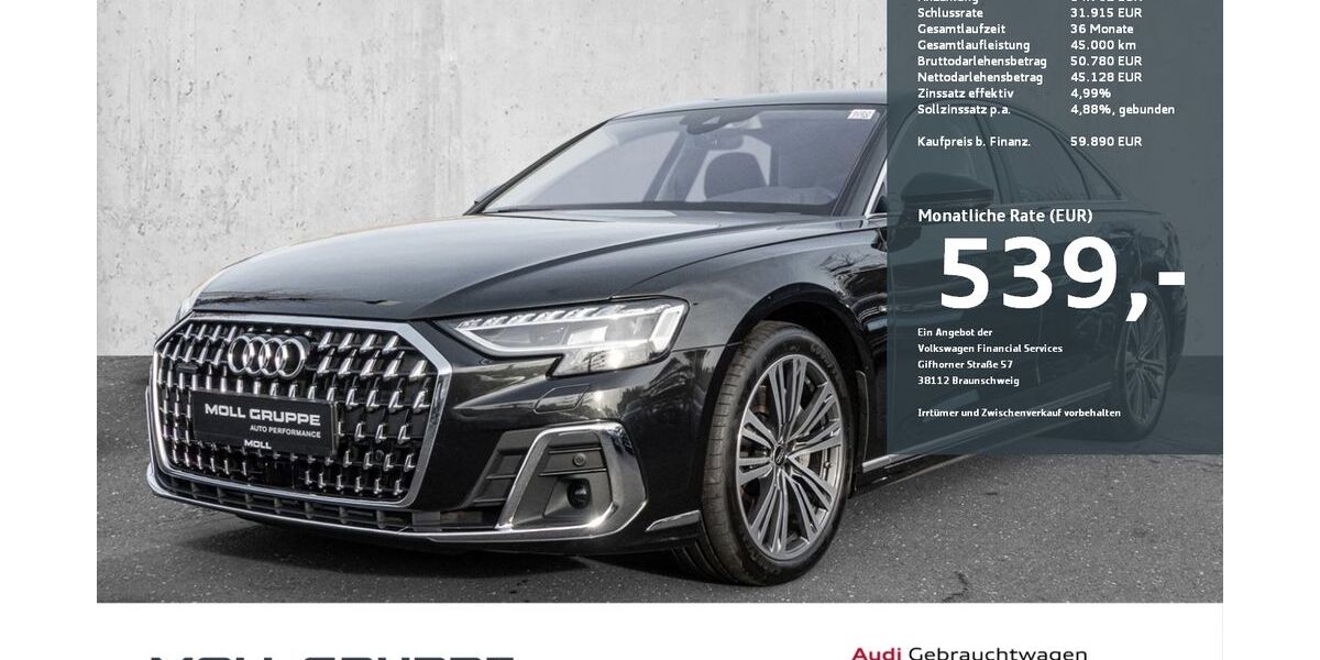 Audi A8 33.725 km 59.890 &euro; Düsseldorf 40474