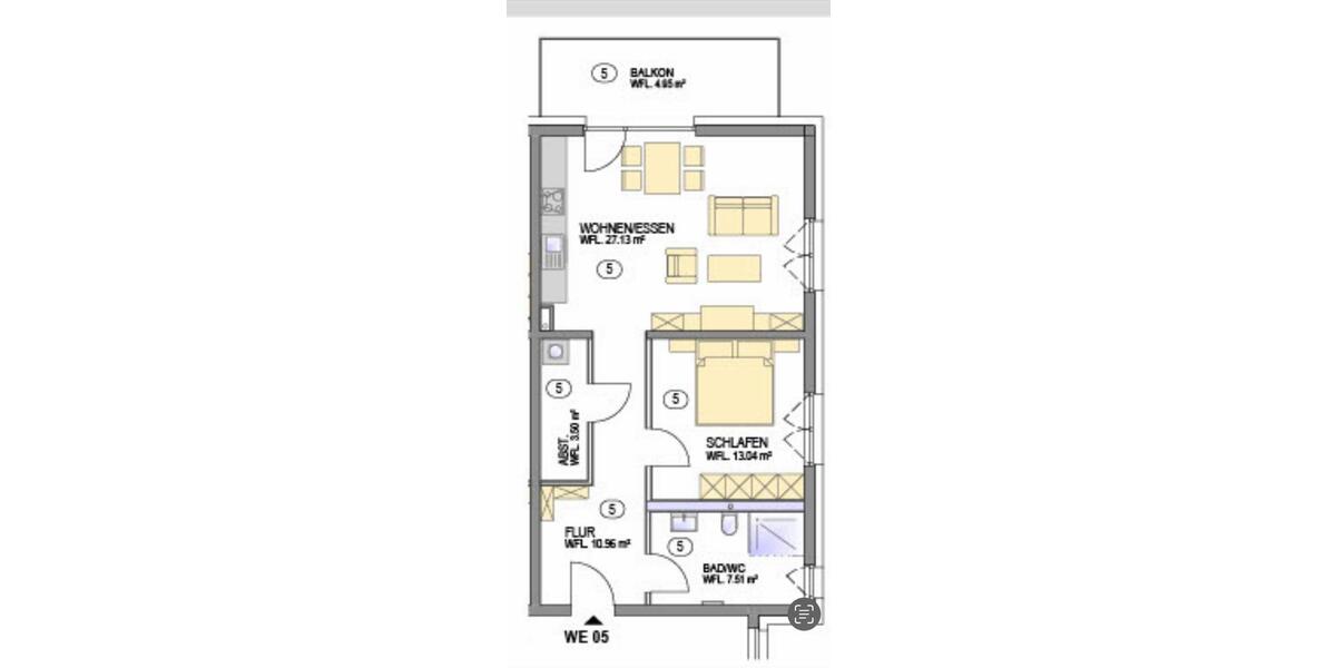 Etagenwohnung Bucha - 2 Zimmer, 69 m&sup2;, 1.650&euro; | Angebot:26358320