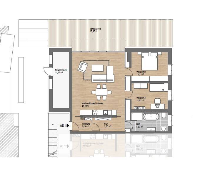 Etagenwohnung Leipzig Eutritzsch - 3 Zimmer, 98 m&sup2;, 523.000&euro; | Angebot:25997552