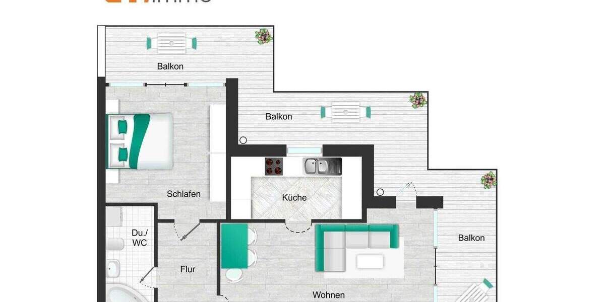 Etagenwohnung Dippoldiswalde Paulsdorf - 2 Zimmer, 60 m&sup2;, 117.000&euro; | Angebot:25768801