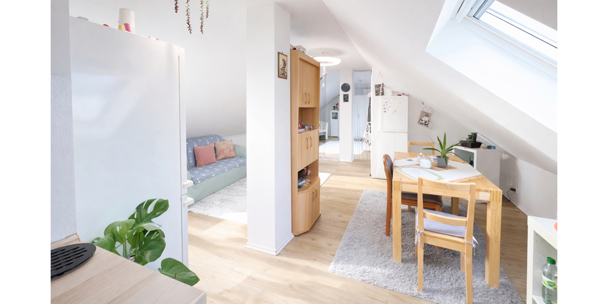 helle 1,5 Zimmer Dachgeschosswohnung für Kapitalanleger 1.5 zimmer