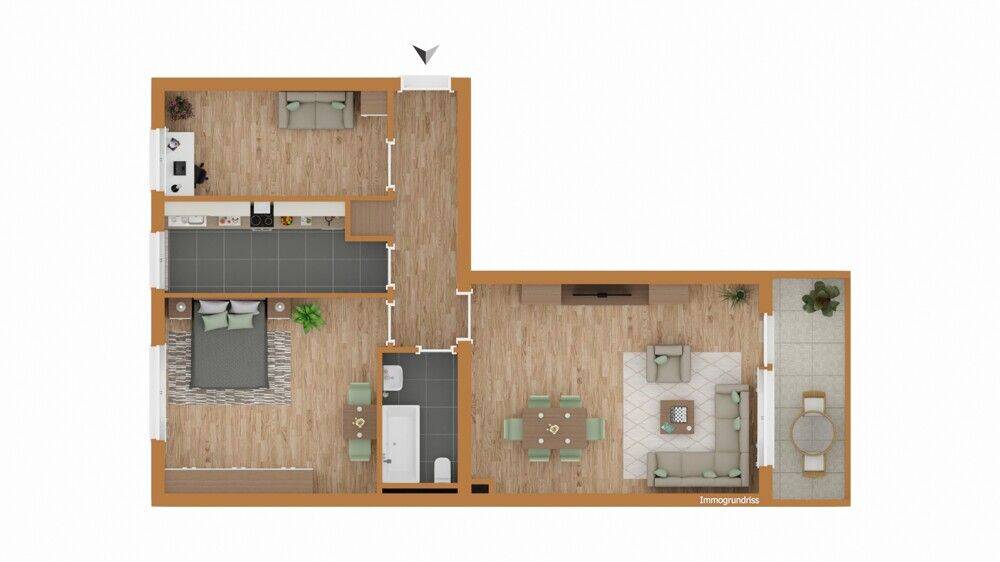 Etagenwohnung Fürstenfeldbruck - 3 Zimmer, 66 m&sup2;, 365.000&euro; | Angebot:26833526