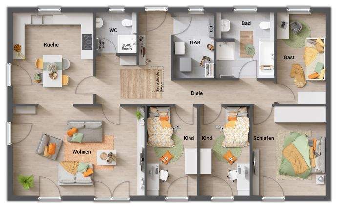 Bungalow Lanz - 5 Zimmer, 130 m&sup2;, 293.290&euro; | Angebot:26411164