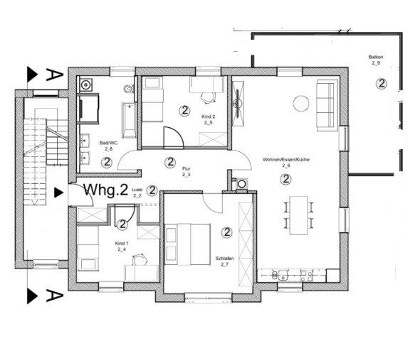 Etagenwohnung Manching - 4 Zimmer, 124 m&sup2;, 1.400&euro; | Angebot:26145842