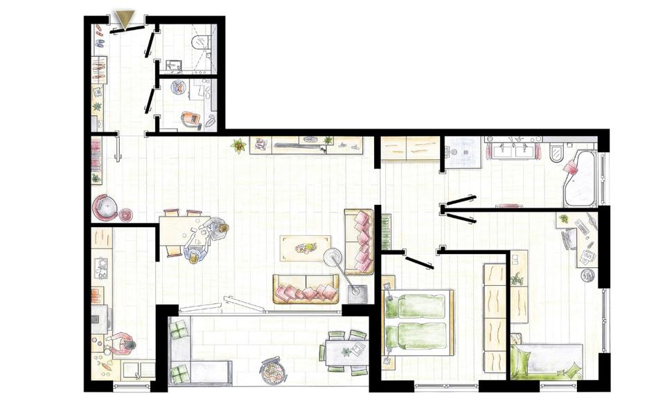 Etagenwohnung Öhringen - 3 Zimmer, 94 m&sup2;, 920&euro; | Angebot:26253578