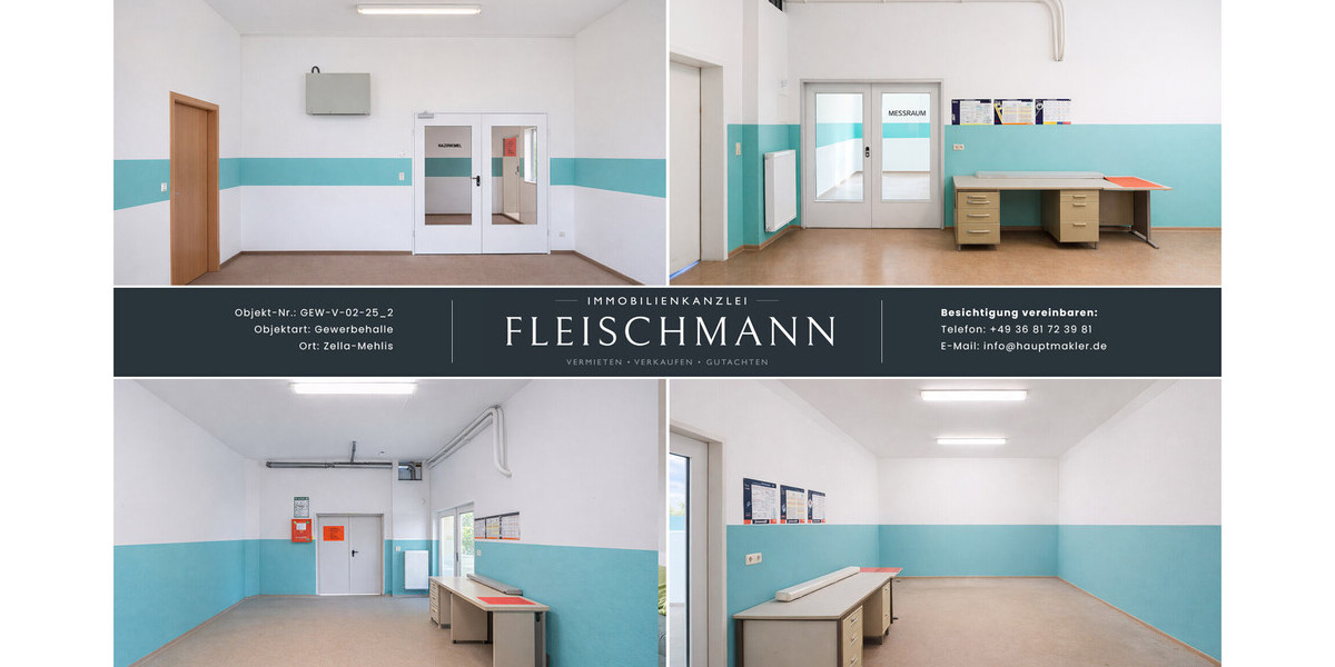 Moderne Gewerbeimmobilie mit klimatisierter Halle und Einliegerwohnung - Gewerbeobjekt Zella-Mehlis Mehlis | Angebot:26629637