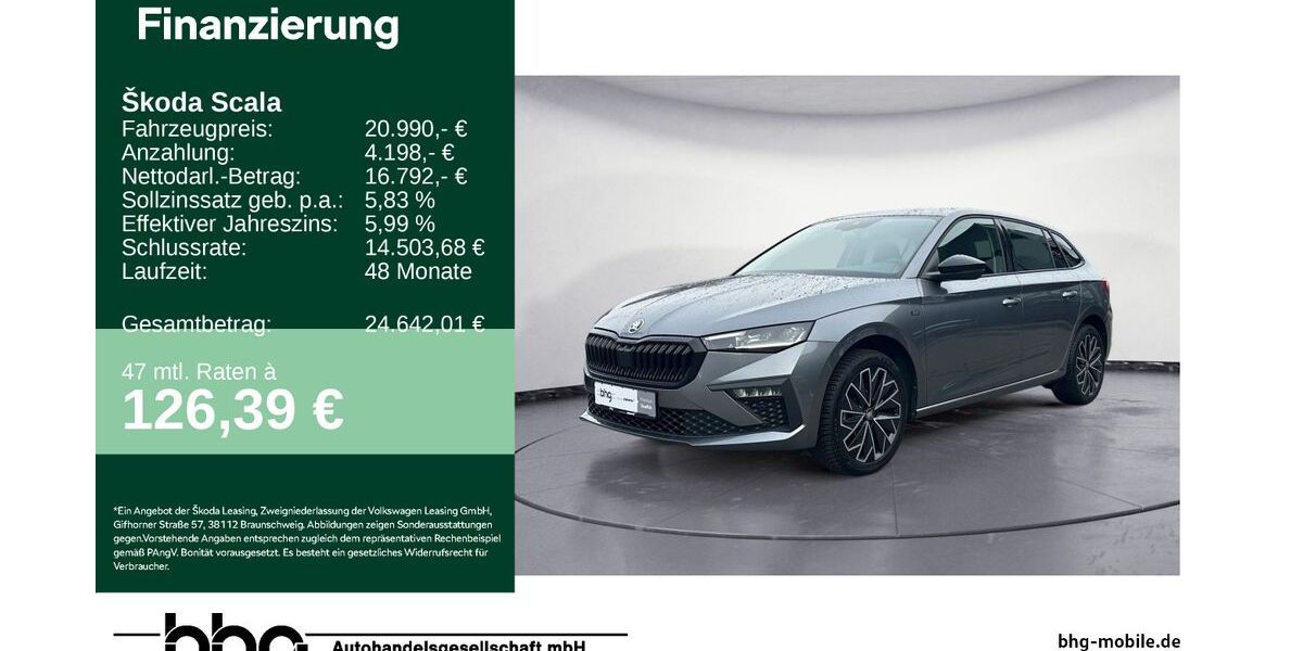 Skoda Scala 24.544 km 21.420 &euro; Tübingen 72072