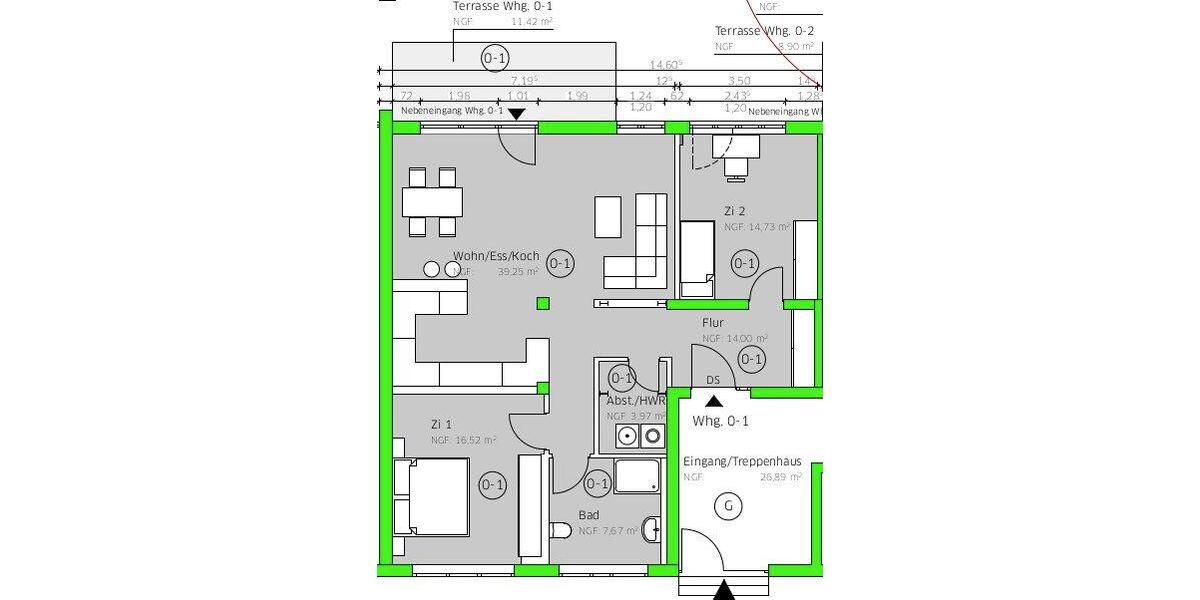 Erdgeschoßwohnung Saarlouis - 3 Zimmer, 102 m&sup2;, 265.000&euro; | Angebot:26168505