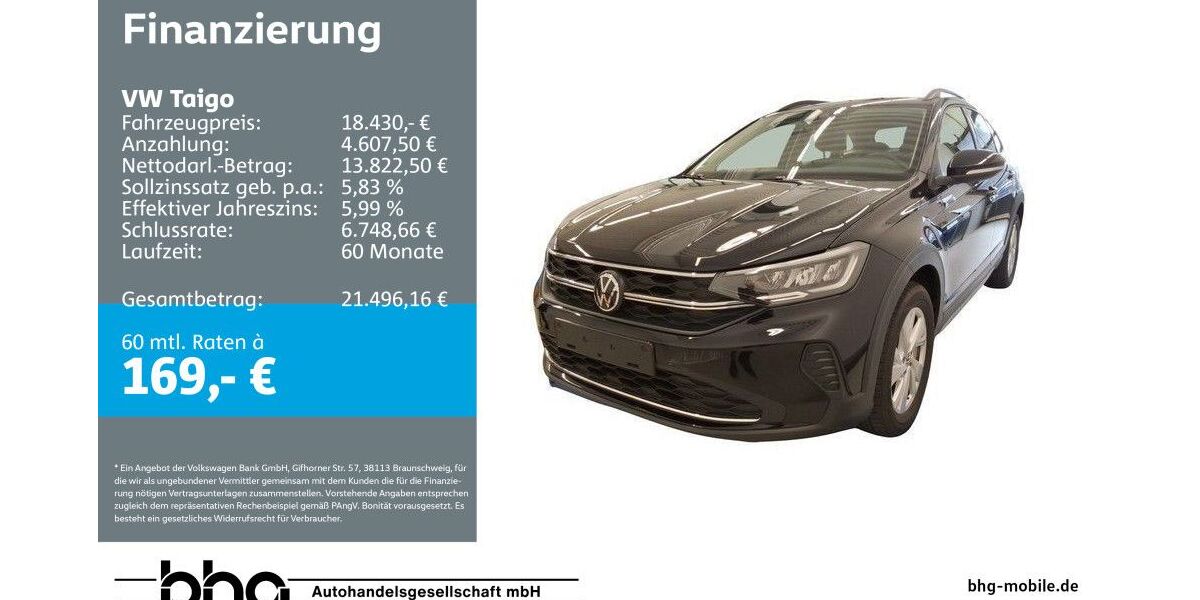 VW Taigo 12.903 km 18.430 &euro; Kehl 77694