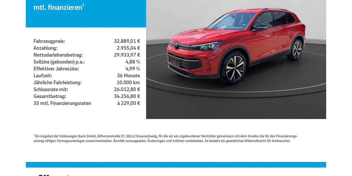 VW Tiguan 22.260 km 32.478 &euro; Leinefelde-Worbis/DE 37327