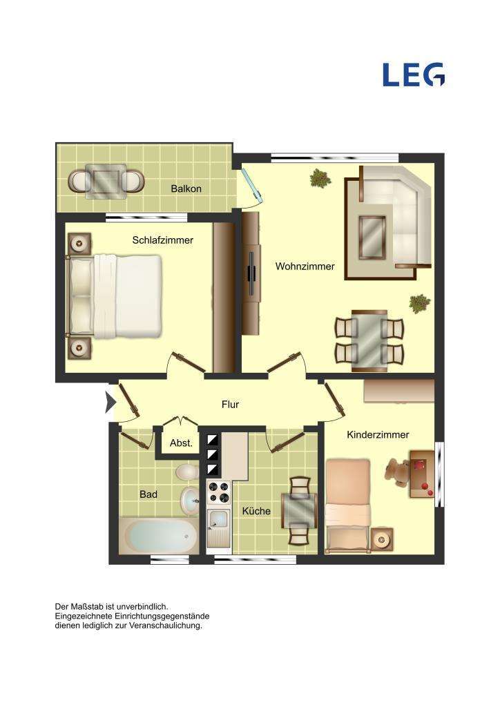 Wohnung zum Mieten in Bergkamen 509 € 64.91 m² 3 zimmer
