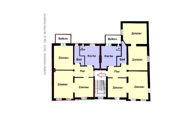 Schöne Wohnung in der Oststadt mit Dielen und Balkon 3 zimmer