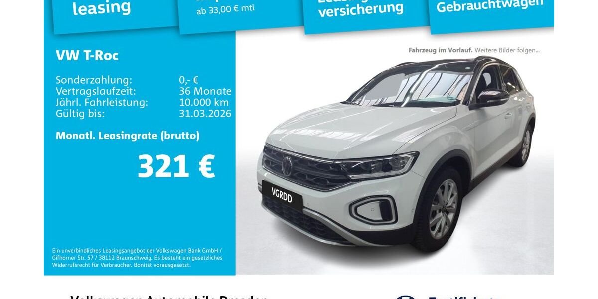 VW T-Roc 9.275 km 30.890 &euro; Dresden 01067