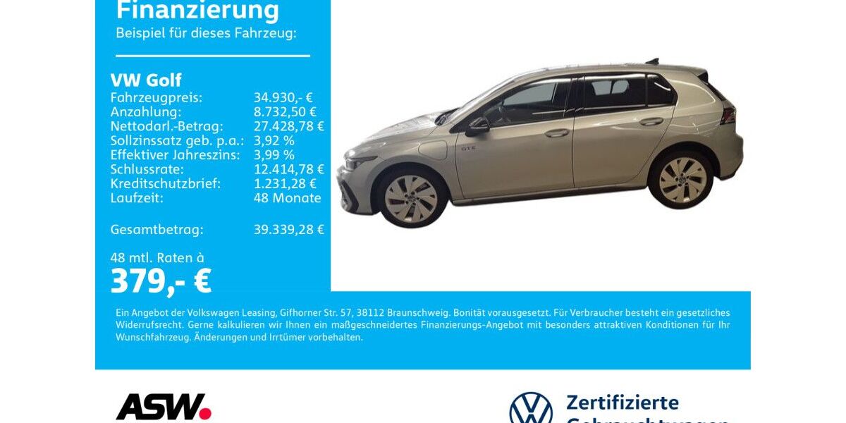 VW Golf 8.300 km 34.930 &euro; Neckarsulm 74172