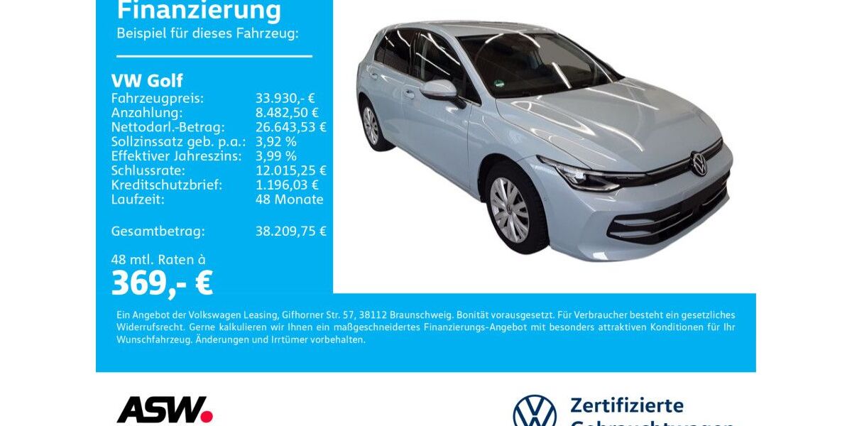 VW Golf 5.990 km 33.930 &euro; Neckarsulm 74172