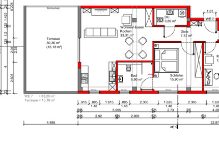 Erstbezug: Exklusive 3-Zimmer-Wohnung mit EBK und Dachterrasse 3 zimmer