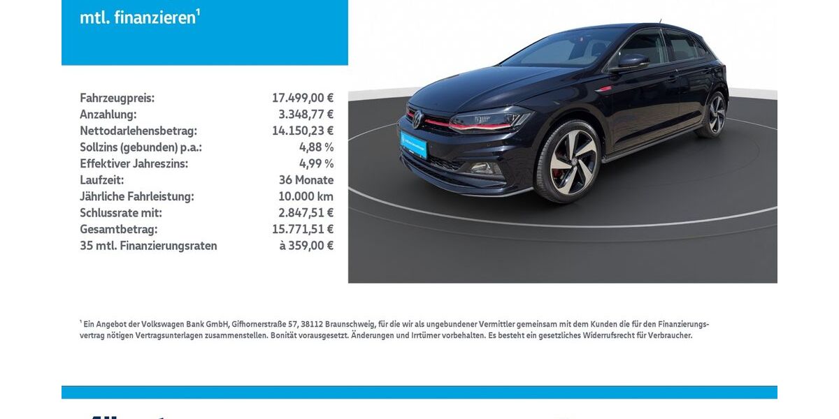 VW Polo 52.812 km 17.499 &euro; Leinefelde-Worbis/DE 37327
