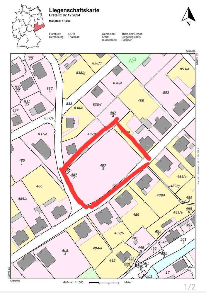 Grundstück zu verkaufen in Chemnitz 297.000 € 3300 m²