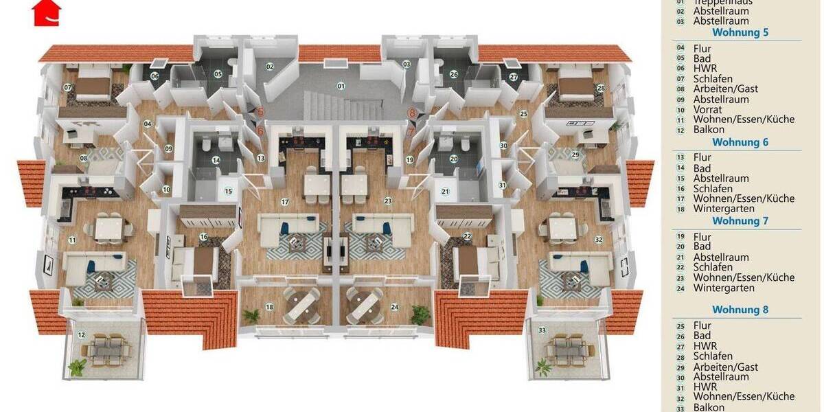 Etagenwohnung Mettingen - 2 Zimmer, 75 m&sup2;, 325.500&euro; | Angebot:25671852