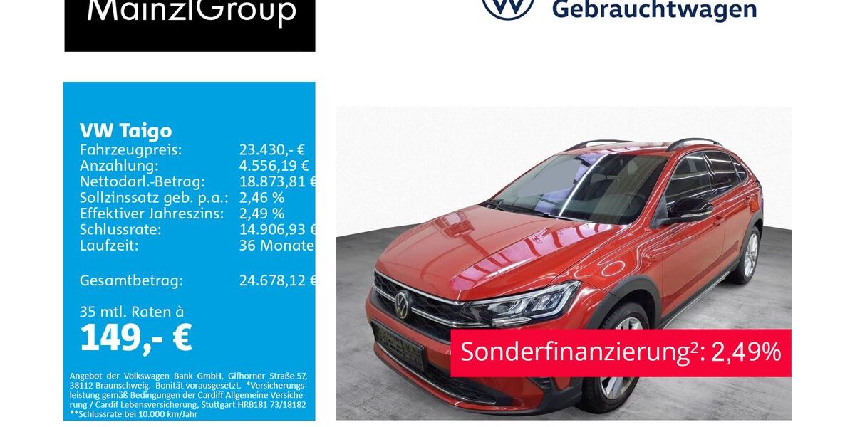 VW Taigo 12.800 km 23.430 &euro; Feldkirchen/Westerham 83620