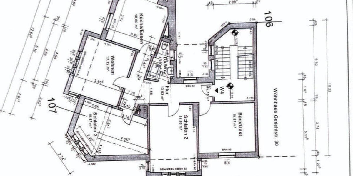 Etagenwohnung Witten Bommern - 4 Zimmer, 105 m&sup2;, 259.000&euro; | Angebot:26204101
