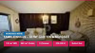 FAMILIENHAUS  661M² GARTEN & NORDSEE - Einfamilienhaus Cuxhaven Groden | Angebot:27132743