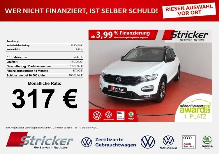 VW T-Roc 33.745 km 26.949 &euro; Horn-Bad Meinberg 32805