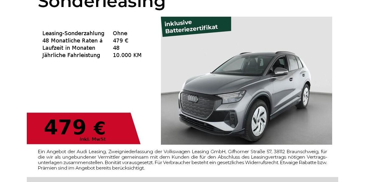 Audi Q4 e-tron 7.929 km 48.940 &euro; Magdeburg 39126