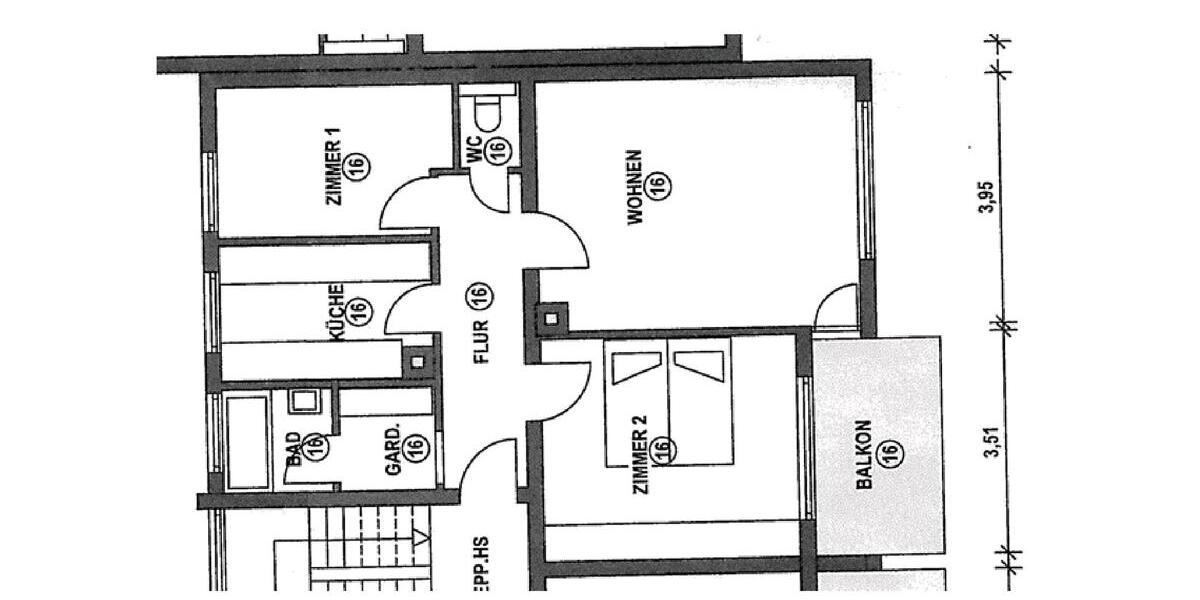 Etagenwohnung Rudersberg - 2 Zimmer, 65 m&sup2;, 175.000&euro; | Angebot:26339701