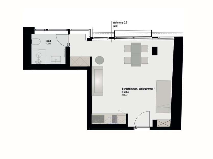 Wohnung zum Mieten in Aachen 544 € 32 m² 2 zimmer